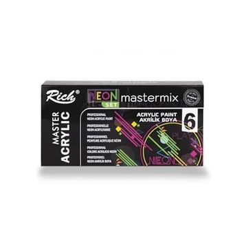 Rich Mastermix Neon Renkler 6'lı 60 cc Akrilik Boya Seti