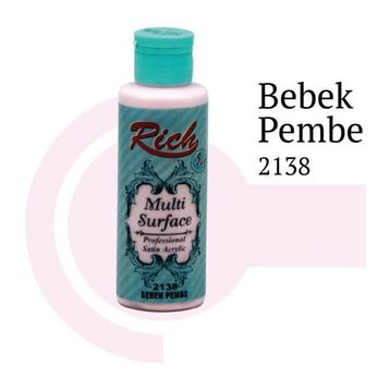 Rich Multi 2138 130 ml Bebek Pembe Akrilik Boya