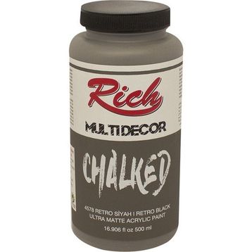 Rich Multi Decor Chalked 500 cc Retro Siyah Akrilik Boya