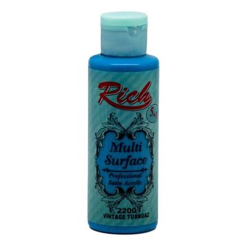 Rich Multi Surface Her Yüzey İçin 130cc Akrilik Boya vintage turkuaz
