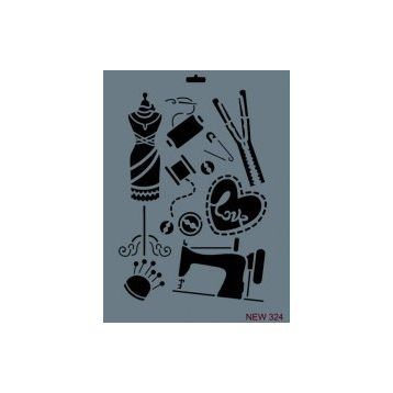 Rich NEW-324 Stencil 25x35 cm Boyama Şablonu
