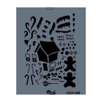Rich NEW-449 Stencil 25x35 cm Boyama Şablonu