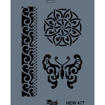 Rich NEW-477 Stencil 25x35 cm Boyama Şablonu