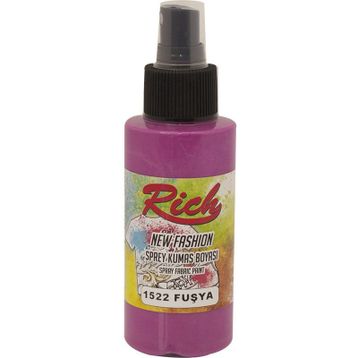 Rich New Fashion 1522 Fuşya 100 cc Sprey Kumaş Boyası