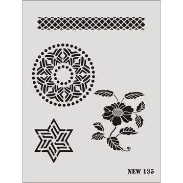 Rich New Seri N-135 35x25 cm Stencil