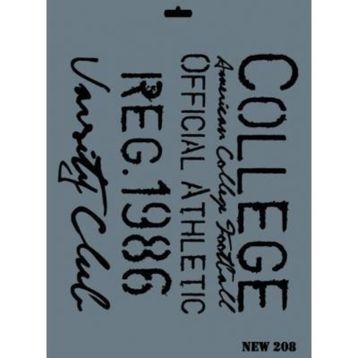 Rich New Seri N 208 35x25 cm Stencil