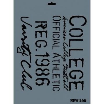 Rich New Seri N 208 35x25 cm Stencil