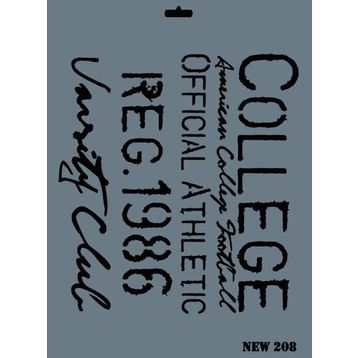 Rich New Seri N 208 35x25 cm Stencil
