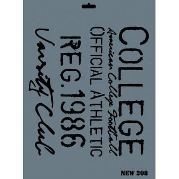 Rich New Seri N 208 35x25 cm Stencil