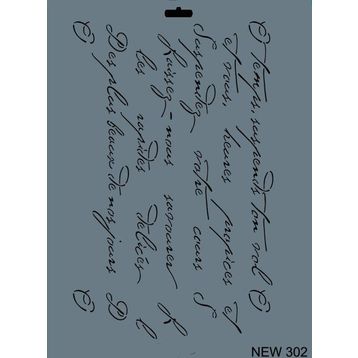 Rich New Seri N 302 35x25 cm Stencil