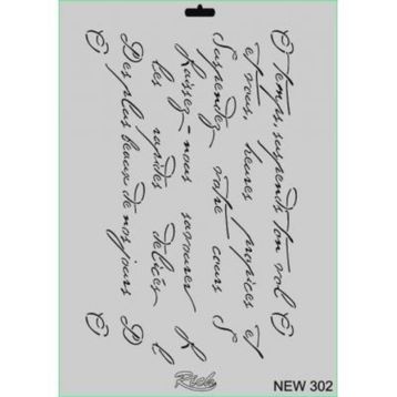 Rich New Seri N 302 35x25 cm Stencil