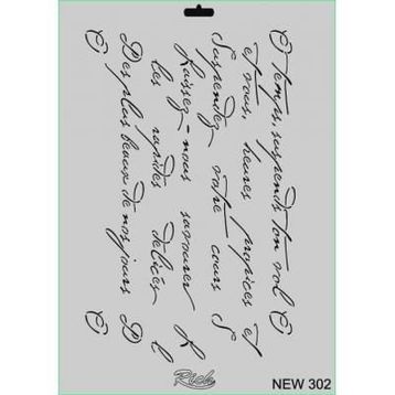 Rich New Seri N 302 35x25 cm Stencil