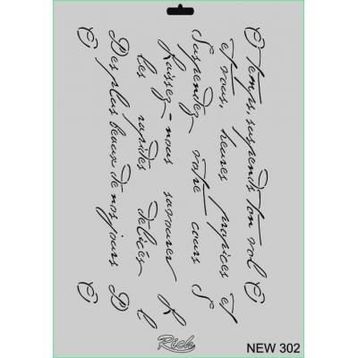 Rich New Seri N 302 35x25 cm Stencil