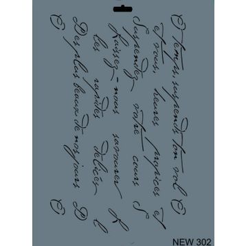 Rich New Seri N 302 35x25 cm Stencil