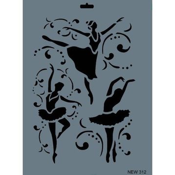 Rich New Seri N-312 35x25 cm Stencil