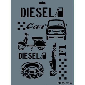 Rich New Seri N-314 35x25 cm Stencil