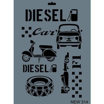 Rich New Seri N-314 35x25 cm Stencil