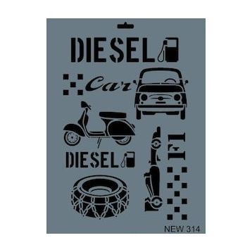 Rich New Seri N-314 35x25 cm Stencil
