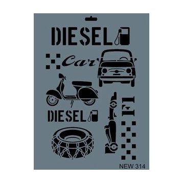 Rich New Seri N-314 35x25 cm Stencil