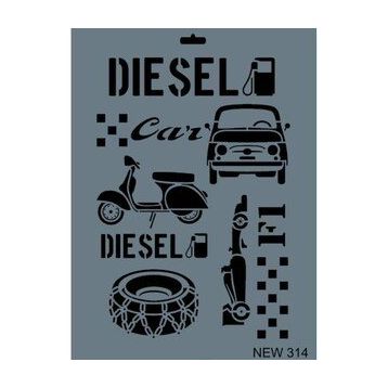 Rich New Seri N-314 35x25 cm Stencil