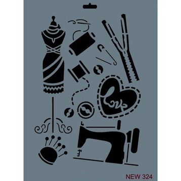 Rich New Seri N-324 35x25 cm Stencil
