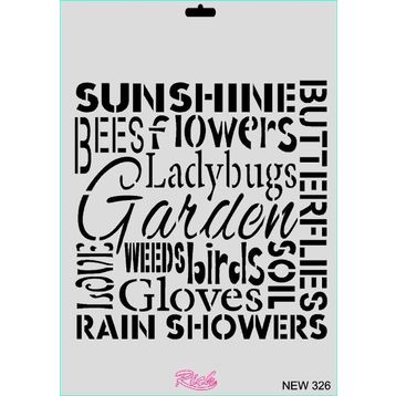 Rich New Seri N 326 35x25 cm Stencil