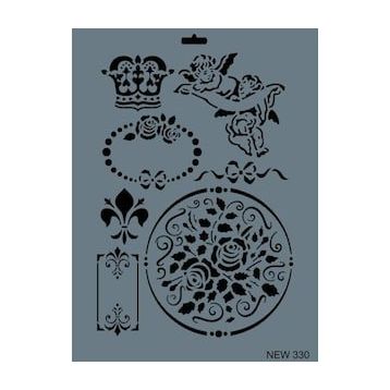 Rich New Seri N-330 35x25 cm Stencil