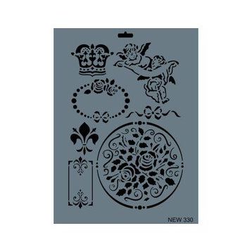 Rich New Seri N-330 35x25 cm Stencil