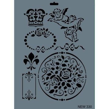 Rich New Seri N-330 35x25 cm Stencil