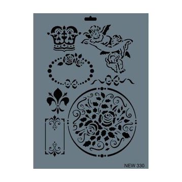 Rich New Seri N-330 35x25 cm Stencil