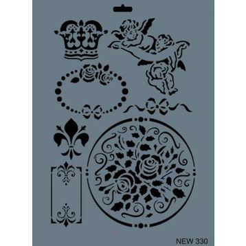 Rich New Seri N-330 35x25 cm Stencil