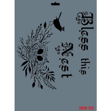 Rich New Seri N-332 35x25 cm Stencil