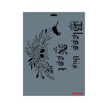 Rich New Seri N-332 35x25 cm Stencil