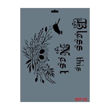 Rich New Seri N-332 35x25 cm Stencil