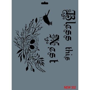 Rich New Seri N-332 35x25 cm Stencil