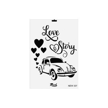 Rich New Seri N-337 35x25 cm Stencil