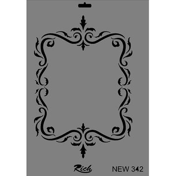 Rich New Seri N-342 35x25 cm Stencil