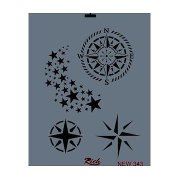 Rich New Seri N-343 35x25 cm Stencil
