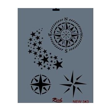 Rich New Seri N-343 35x25 cm Stencil