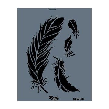 Rich New Seri N-387 35x25 cm Stencil