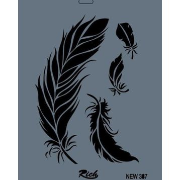 Rich New Seri N-387 35x25 cm Stencil