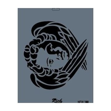 Rich New Seri N-388 35x25 cm Stencil