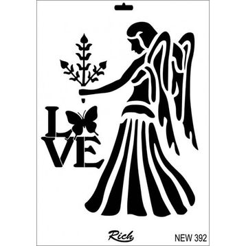 Rich New Seri N-392 35x25 cm Stencil