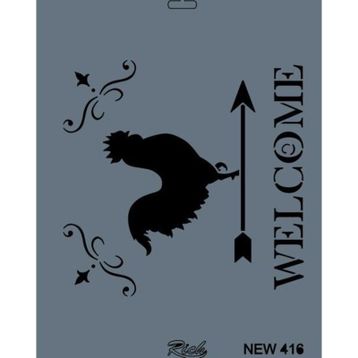 Rich New Seri N-416 25x35 cm Stencil