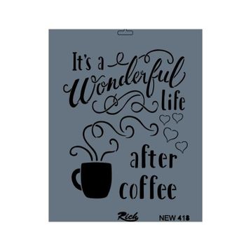 Rich New Seri N 418 35x25 cm Stencil