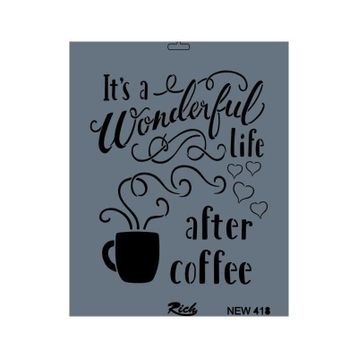 Rich New Seri N 418 35x25 cm Stencil