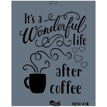 Rich New Seri N 418 35x25 cm Stencil