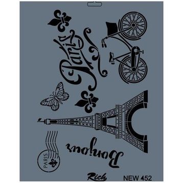 Rich New Seri N-452 35x25 cm Stencil