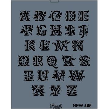 Rich New Seri N-465 35x25 cm Stencil