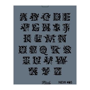 Rich New Seri N-465 35x25 cm Stencil